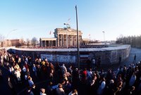 The Brandenburg Gate in December 1989