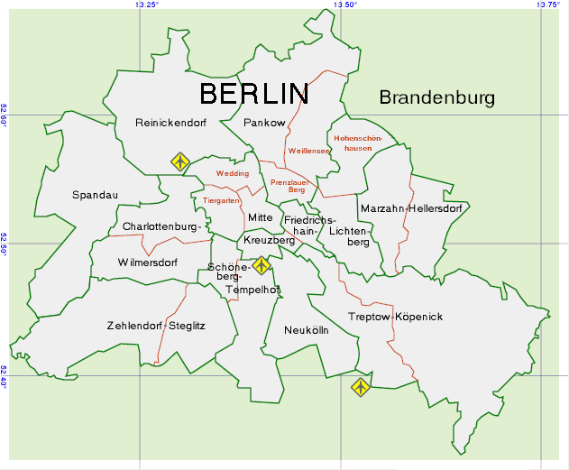 » Districts and Neighbourhoods - Berlin Guide in English