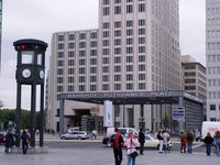 Potsdamer Platz station entrance opposite The Ritz-Carlton Hotel