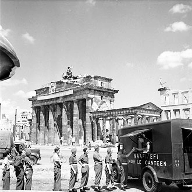 The Brandenburg Gate in 1945