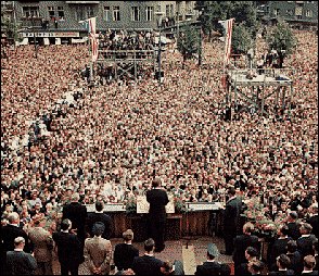 John F. Kennedy making his "Ich bin ein Berliner" speech