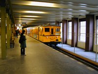 Old U-Bahn train at Rathaus Schöneberg station on Berlin's U4